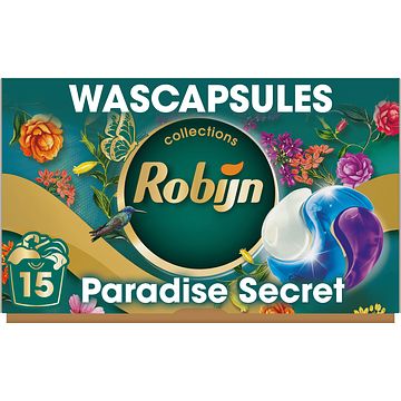 Foto van Robijn 3in1 wascapsules color paradise secret 15 wasbeurten bij jumbo