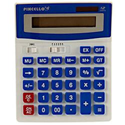 Foto van Pincello rekenmachine solar 19 x 15 cm blauw/wit