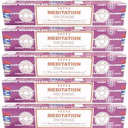 Foto van 60 nag champa wierookstokjes meditation 15 gram - wierookstokjes