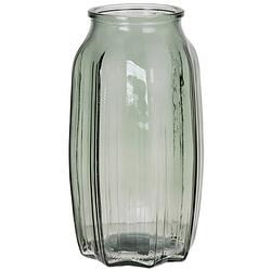 Foto van Bloemenvaas - lichtgroen - transparant glas - d12 x h22 cm - vazen