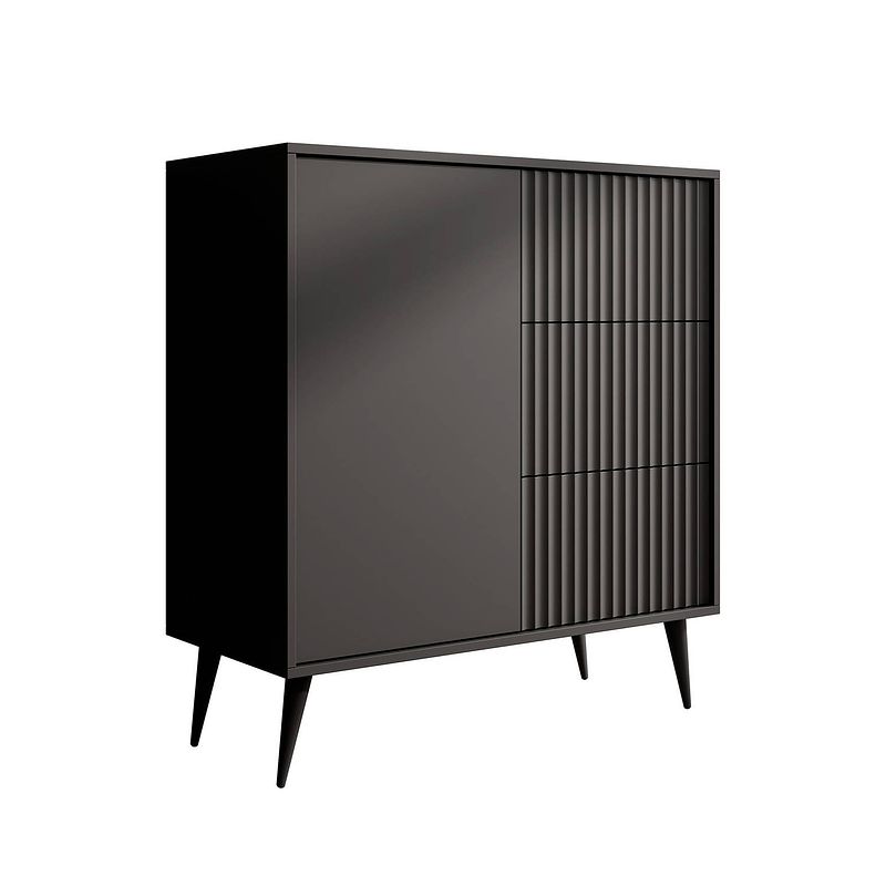 Foto van Meubella dressoir winq - antraciet - 90 cm