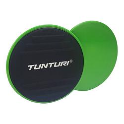 Foto van Tunturi core sliders buikspiertrainer set 18 cm groen