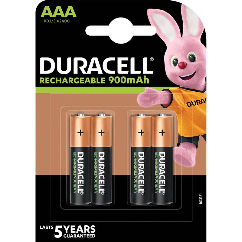 Foto van Duracell oplaadbare batterijen recharge ultra aaa, blister van 4 stuks 10 stuks