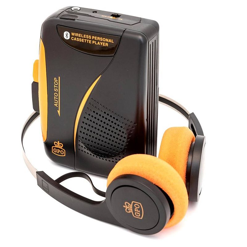 Foto van Gpo kw938bt retro walkman - draadloze bluetooth hoofdtelefoon - inclusief opneemfunctie