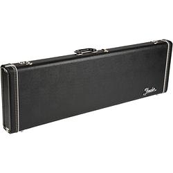 Foto van Fender g&g deluxe precision bass hardshell case black/orange plush koffer voor precision bas