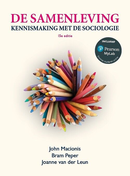 Foto van De samenleving, 15e editie met mylab nl toegangscode - bram peper, joanne van der leun, john macionis - paperback (9789043040648)