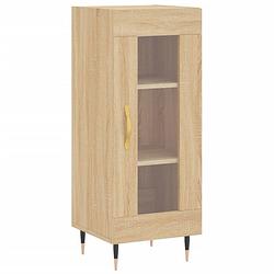 Foto van Vidaxl dressoir 34,5x34x90 cm bewerkt hout sonoma eiken