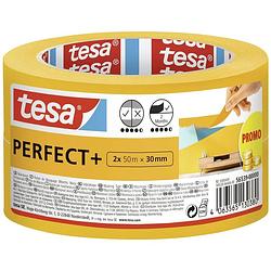 Foto van Tesa perfect+ 56539-00000-00 afplakband geel (l x b) 100 m x 30 mm 2 stuk(s)