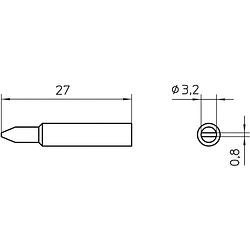 Foto van Weller xnt c soldeerpunt beitelvorm grootte soldeerpunt 3.2 mm inhoud: 1 stuk(s)