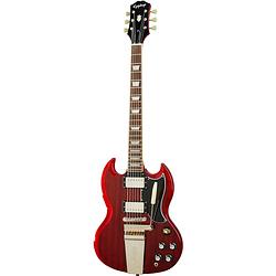 Foto van Epiphone sg standard 's61 vintage cherry maestro vibrola elektrische gitaar