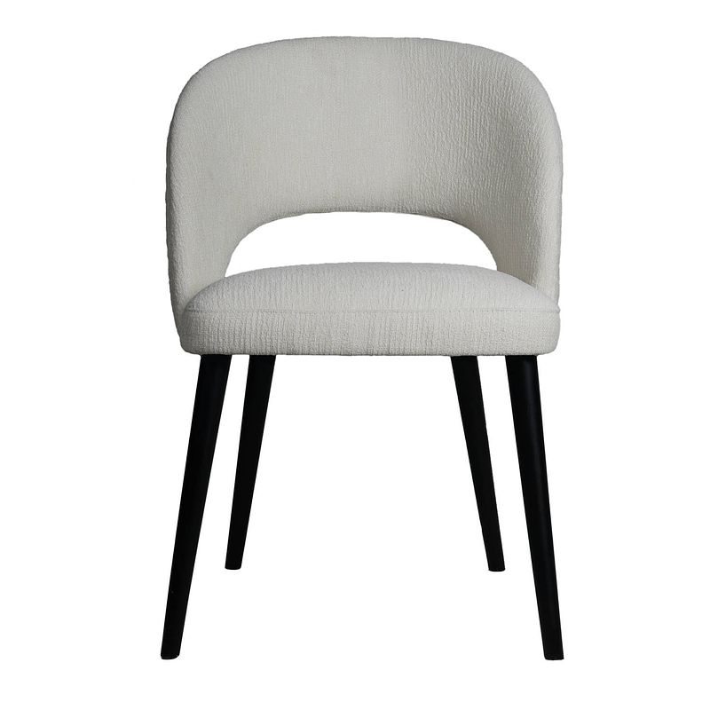 Foto van Ptmd abierto white 9900 nanci fabric dining chair