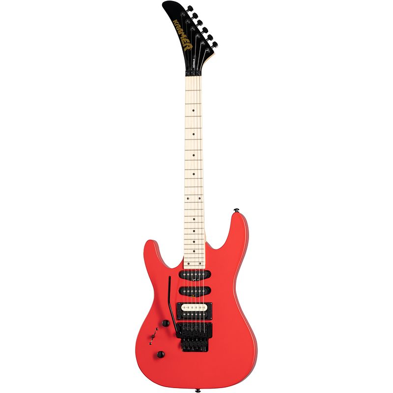 Foto van Kramer guitars modern collection striker hss lh jumper red linkshandige elektrische gitaar