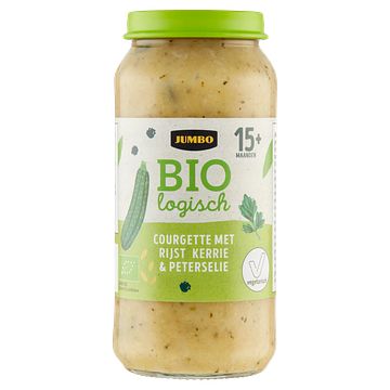 Foto van Jumbo biologisch courgette met rijst, kerrie & peterselie 15+ maanden 250g