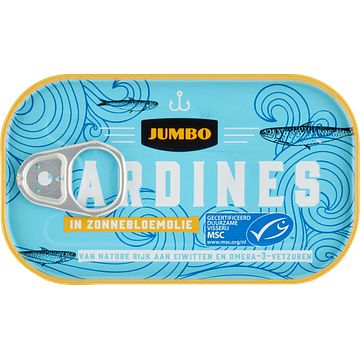 Foto van Jumbo msc sardines in zonnebloemolie 120g