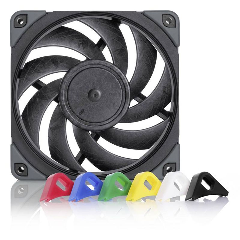 Foto van Noctua nf-a12x25 pwm chromax.black.swap pc-ventilator zwart (b x h x d) 120 x 25 x 120 mm