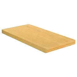Foto van The living store bamboe tafelblad - 50x100x4 cm - duurzaam - veelzijdig - afgeronde randen - eenvoudig schoon te maken
