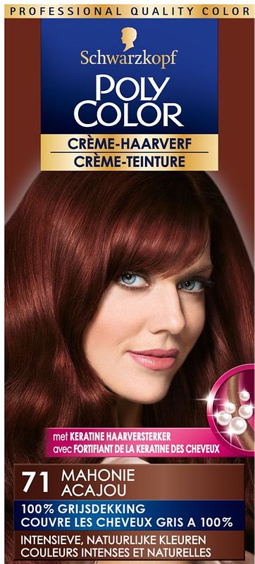 Foto van Schwarzkopf poly color crème haarverf 71 mahonie