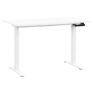 Foto van Bureau homeworx zit/sta handmatig verstelbaar - wit/wit - 75/118x120x70 cm - leen bakker