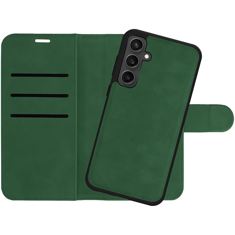 Foto van Just in case wallet case 2 in 1 voor samsung a15 4g/5g telefoonhoesje groen