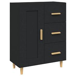 Foto van Vidaxl dressoir 69,5x34x90 cm bewerkt hout zwart