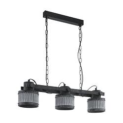 Foto van Eglo turrock hanglamp - e27 - 88 cm - zwart