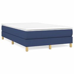 Foto van The living store boxspringframe - blauw - 203 x 120 x 25 cm - multiplex lattenbodem