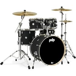Foto van Pdp drums pd807460 concept maple finish ply satin black 5d. drumstel