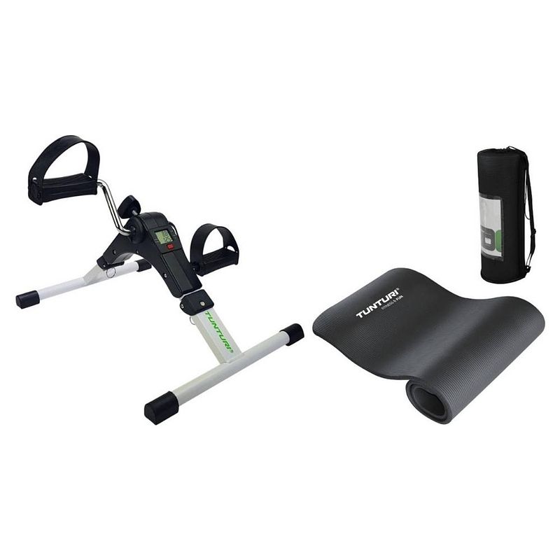 Foto van Tunturi - fitness set - stoelfiets - fitnessmat 180 cm x 60 cm x 1,5 cm