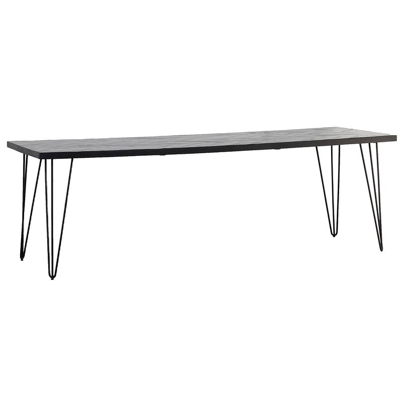 Foto van Giga meubel eettafel zwart visgraat - 240cm - tafel max