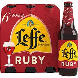 Foto van Leffe ruby belgisch abdijbier fles 6 x 300ml aanbieding bij jumbo | 2e halve prijs