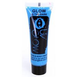 Foto van Blauwe glow in the dark schmink - schmink