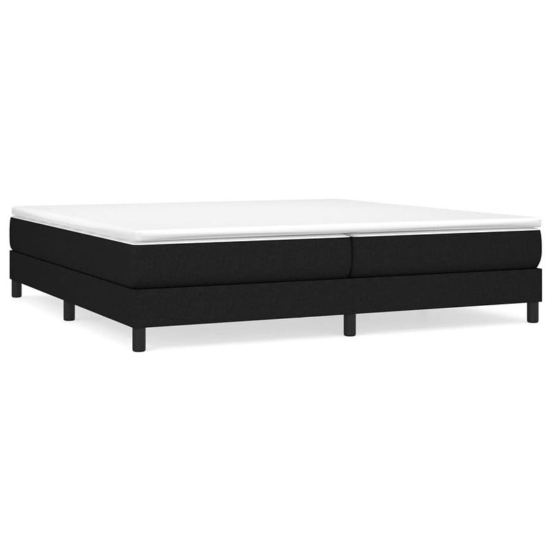 Foto van The living store boxspringframe stof zwart 200x200 cm - bed