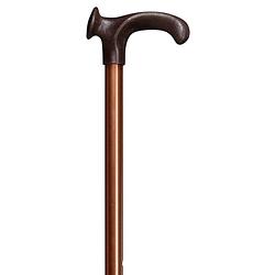 Foto van Gastrock verstelbare wandelstok - brons - rechtshandig - relax-grip - ergonomisch handvat - aluminium - lengte 76 - 99cm