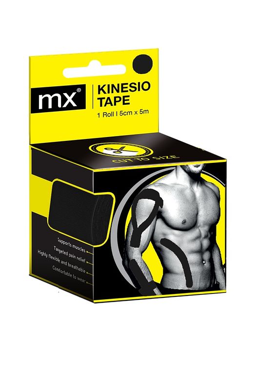 Foto van Mx health kinesio tape black 5cmx5m