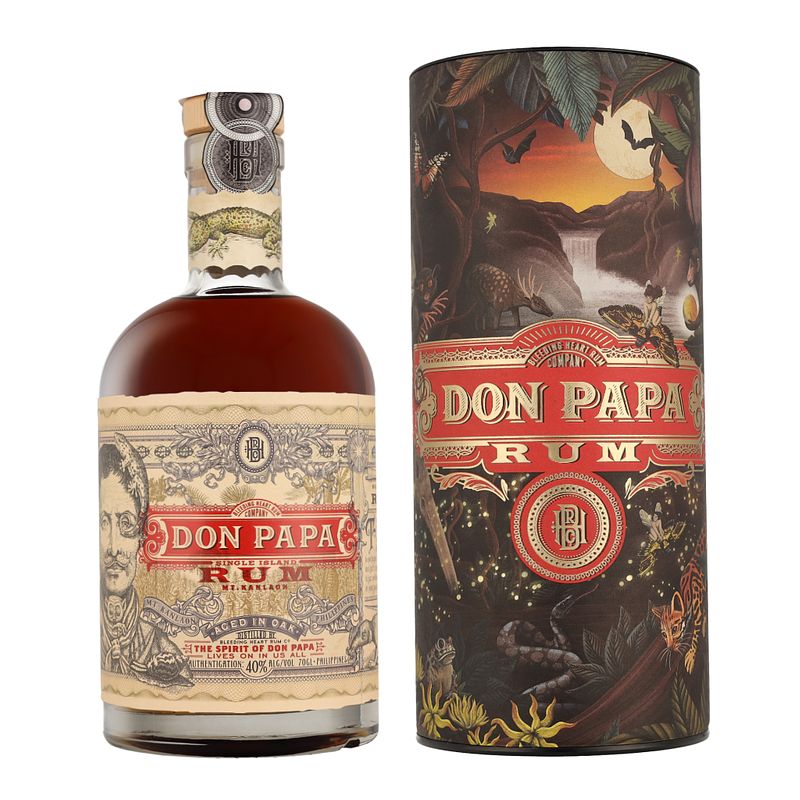 Foto van Don papa 7 years single island christmas edition 70cl rum + giftbox