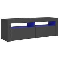 Foto van Infiori tv-meubel met led-verlichting 120x35x40 cm grijs