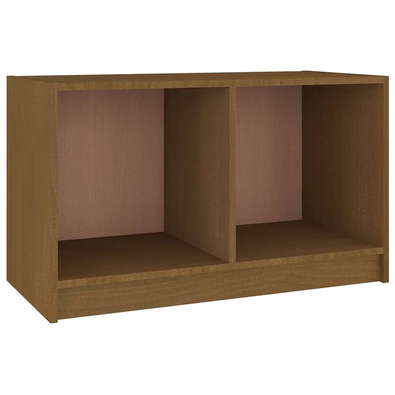 Foto van The living store stereokast - tv-meubel - 70x33x42 cm - honingbruin