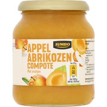 Foto van Jumbo appel abrikozen compote met stukjes 360g