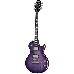 Foto van Epiphone les paul modern figured purple burst elektrische gitaar met premium gigbag