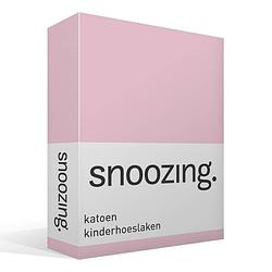 Foto van Snoozing - katoen - kinderhoeslaken - junior - 70x150 cm - roze