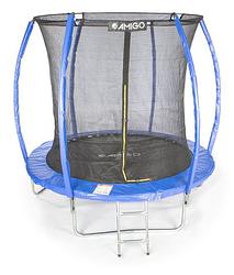 Foto van Amigo trampoline basic met veiligheidsnet en ladder 244 cm blauw