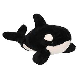Foto van Pluche zwart/witte orka knuffel 36 cm speelgoed - knuffel zeedieren