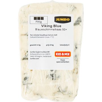 Foto van 3 voor € 6,00 | jumbo viking blue blauwschimmelkaas 50+ medium 80g aanbieding bij jumbo