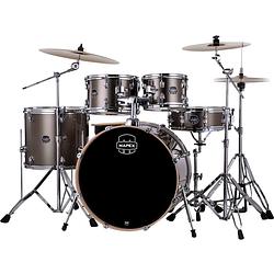 Foto van Mapex venus stage copper metallic 5d. drumstel met hardware & zildjian bekkens