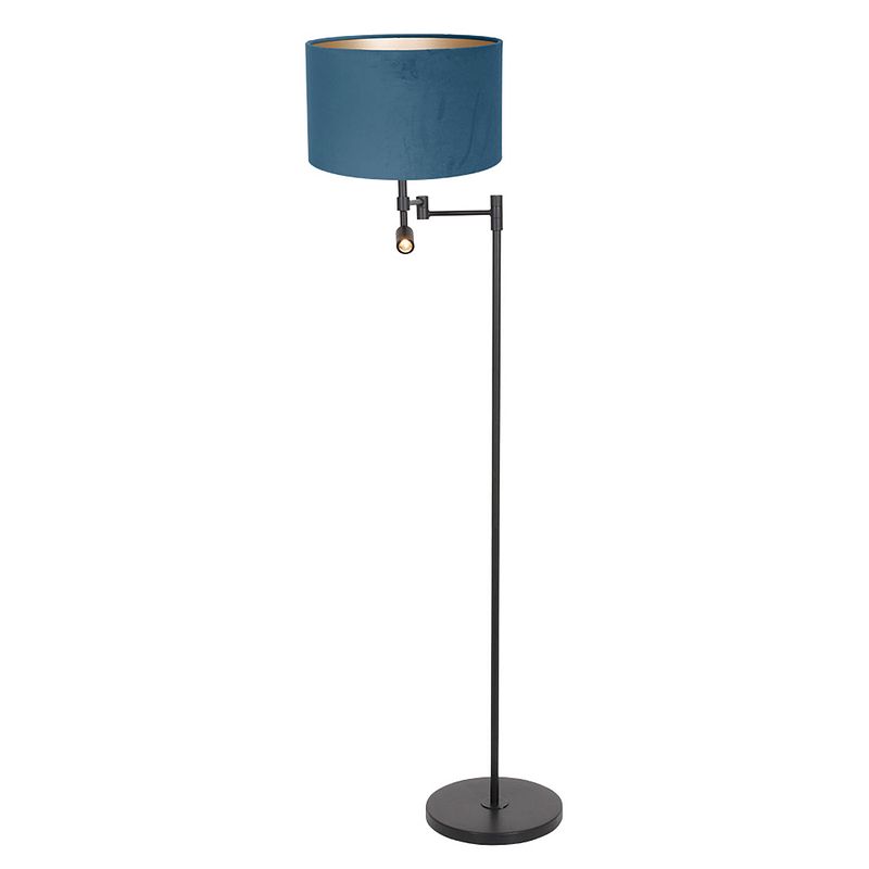 Foto van Steinhauer stang vloerlamp - ø 30 cm - e27 (grote fitting) - blauw en zwart