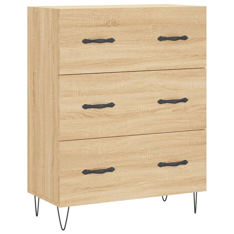 Foto van Vidaxl dressoir 69,5x34x90 cm bewerkt hout sonoma eikenkleurig