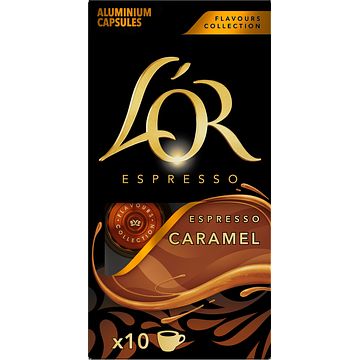 Foto van L'sor espresso caramel smaak 10 capsules 52g bij jumbo