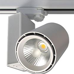 Foto van Led railverlichting - track spot - prixa oron - 30w - 3 fase - rond - natuurlijk wit 4000k - mat wit - aluminium