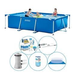 Foto van Intex frame pool rechthoekig 300x200x75 cm - 6-delig - zwembad inclusief accessoires