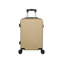 Foto van Handbagage koffer 55cm goud 4 wielen trolley met pin slot reiskoffer